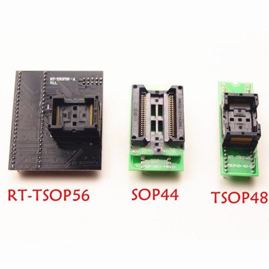 kit de prise adaptateurs de programmeur TSOP56 + SOP44 à DIP44 + TSOP48 à DIP48