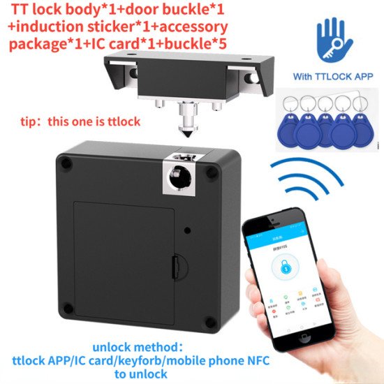 Serrure de porte intelligente NFC 13,56MHZ, TTlock App