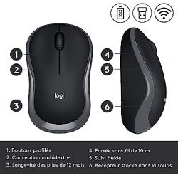 Logitech M185 Souris Sans Fil