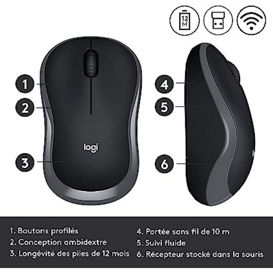 Logitech M185 Souris Sans Fil Logitech M185 Souris Sans Fil