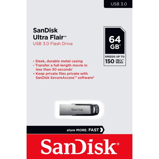 FLASH DISQUE SanDisk Ultra Flair 64GB – USB 3.0