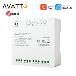 AVATTO – Module de commutation Wifi 4 canaux wifi, bluetooth, RF433 Mhz tuya