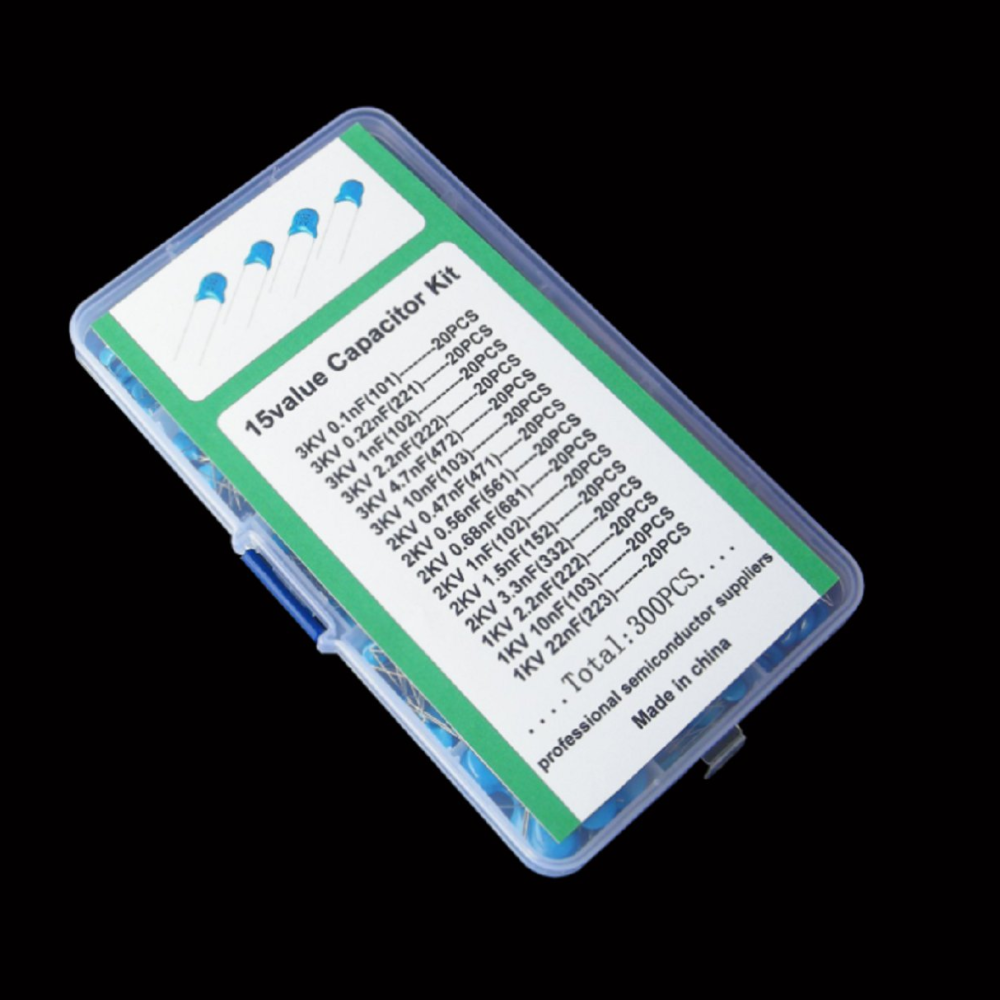 300pcs High Voltage Ceramic Capacitors Kit