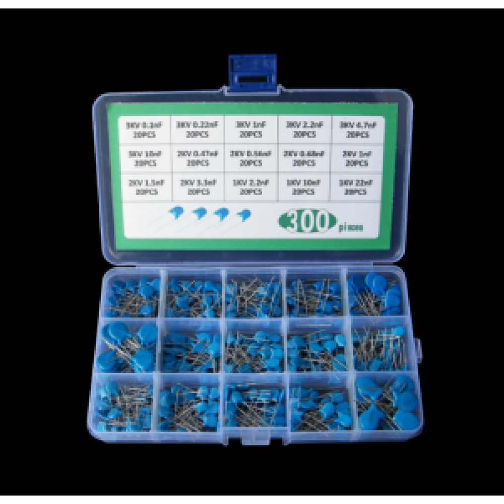 300pcs High Voltage Ceramic Capacitors Kit