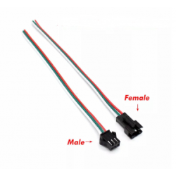Fil de connecteur SM2.54 JST 3 broches 10 cm  Fil de connecteur SM2.54 JST 3 broches 10 cm