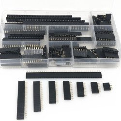 120Pcs Kit d'assortiment d'en-têtes de broches femelles 2.54mm 120Pcs Kit d'assortiment d'en-têtes de broches femelles 2.54mm