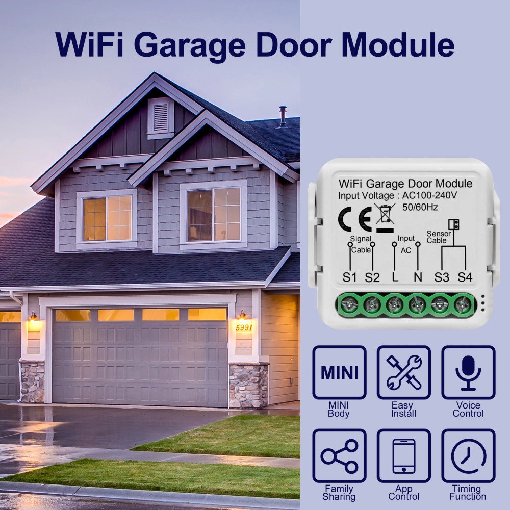 GIRIER-Tuya Smart WiFi Garage Door Opener