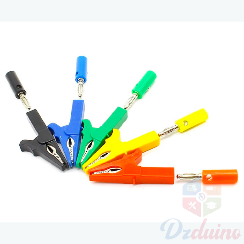 55MM Alligator clip + BANANA PLUG, test probe with 4mm Banana Plug Cable Clips