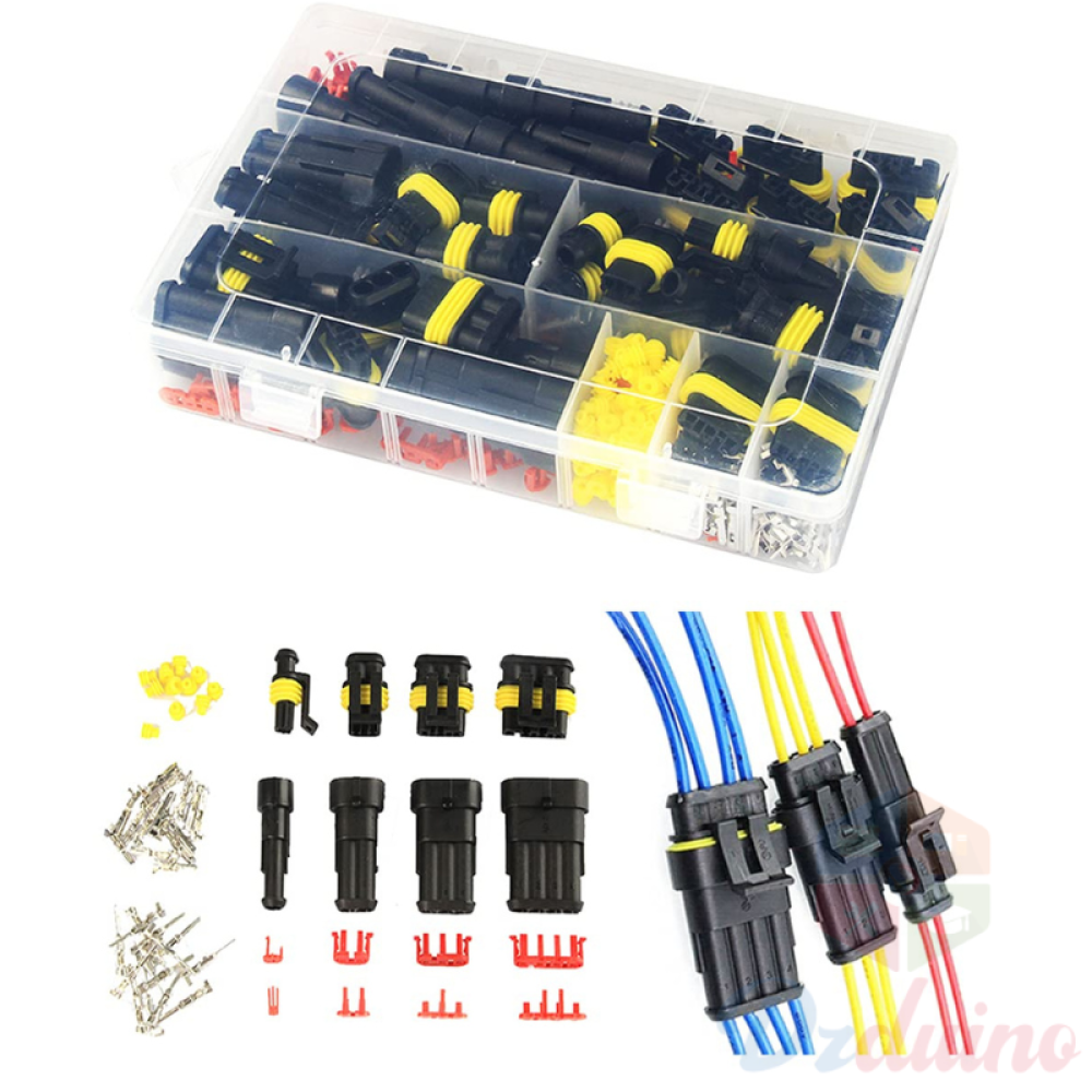352pcs HID Waterproof Connectors 1/2/3/4 Pin 300V 12A