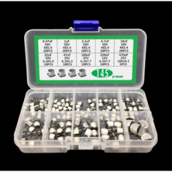 Kit assortiment de condensateurs électrolytiques SMD, 10 valeurs, 145 pièces, 10V ~ 50V, 0.47uF ~ 470uF Kit assortiment de condensateurs électrolytiques SMD, 10 valeurs, 145 pièces, 10V ~ 50V, 0.47uF ~ 470uF
