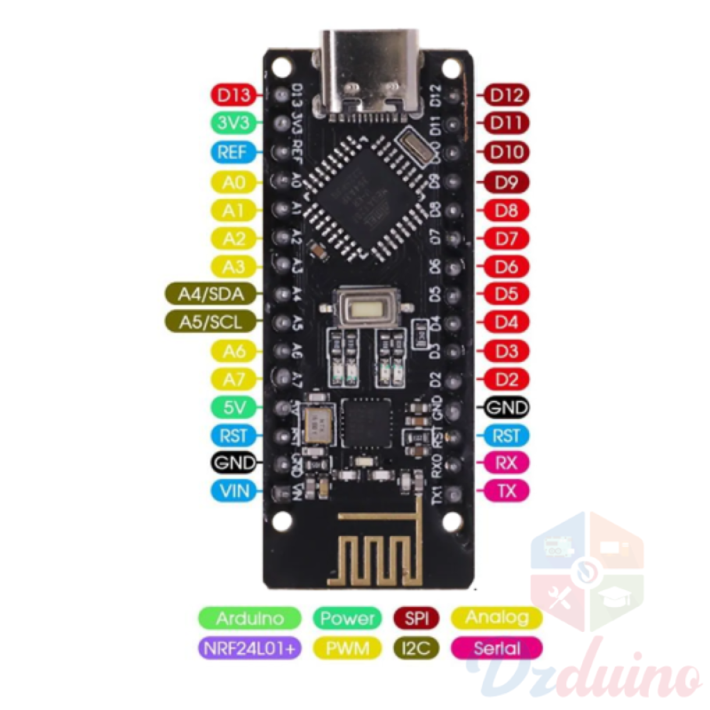 Arduino RF-NANO Integrated with NRF24L01 Wireless Module