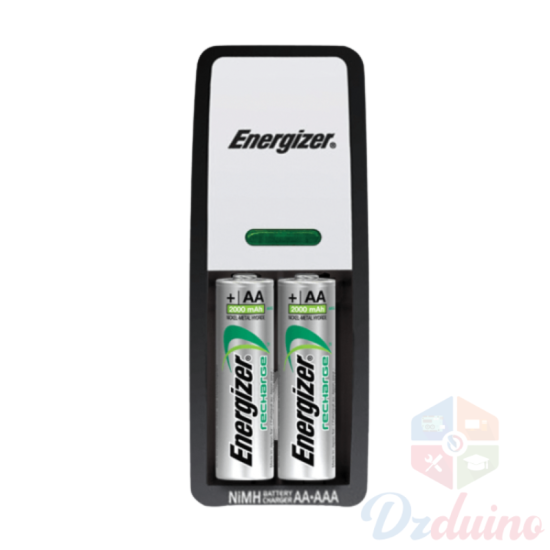 Chargeur Energizer Mini AA avec 2 piles rechargeables AA NiMH 2000 mah