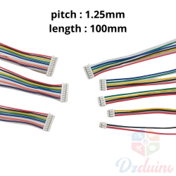 Câble métallique MX1.25 10 broches simple tête 10 cm Câble métallique MX1.25 10 broches simple tête 10 cm