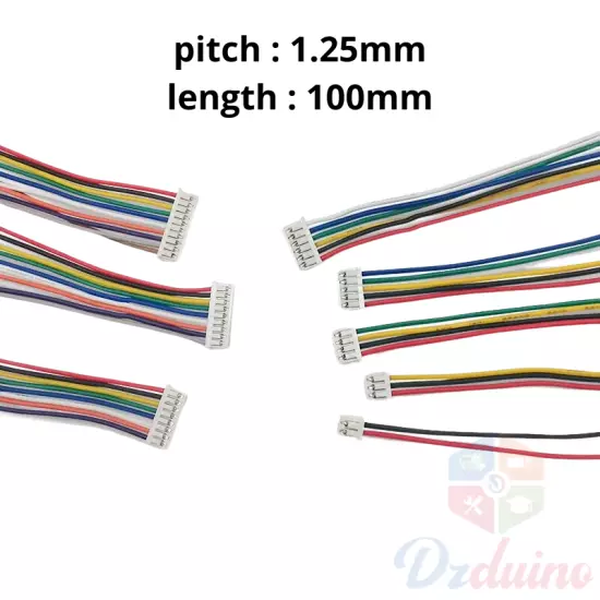 Câble métallique MX1.25 10 broches simple tête 10 cm
