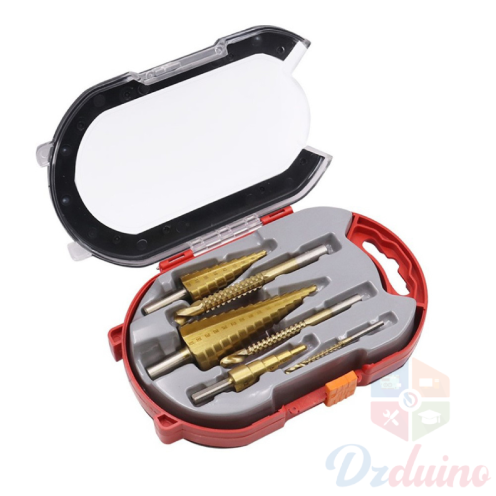 6Pcs Step Drill Bit Saw Drill Bit Set Titanium Milling Cutter