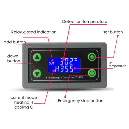 Régulateur de température numérique WIFI XY-WT04-W