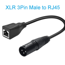 XLR mâle 3 broches vers RJ45 femelle XLR mâle 3 broches vers RJ45 femelle
