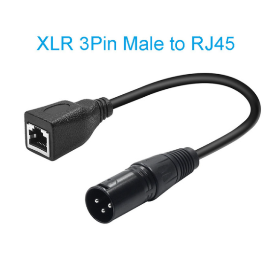 XLR mâle 3 broches vers RJ45 femelle