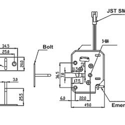 Serrure électromagnétique DC12V Serrure électromagnétique DC12V