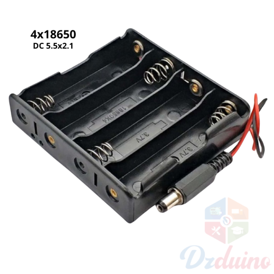 Support de batterie 4x18650 avec connecteur DC