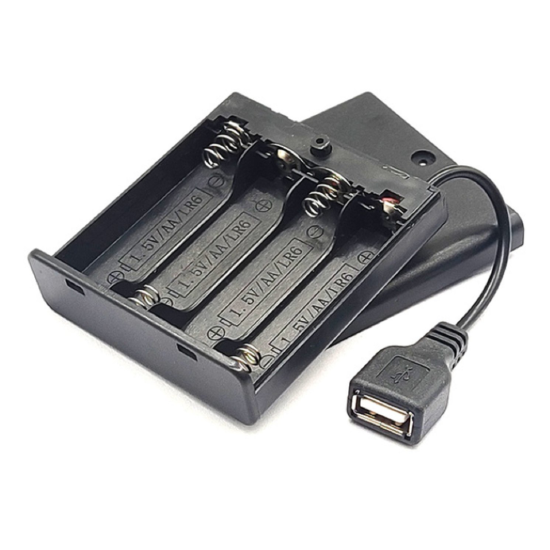4XAA supports de piles  avec port d’alimentation USB