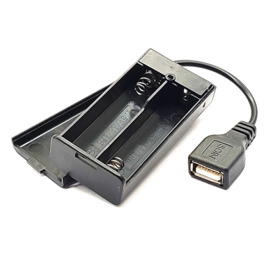 2XAA supports de piles  avec port d’alimentation USB