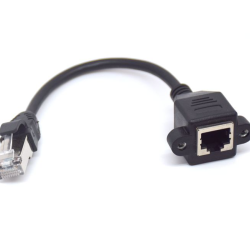 RJ45 mâle à femelle  Câble d’extension à vis 30cm RJ45 mâle à femelle  Câble d’extension à vis 30cm