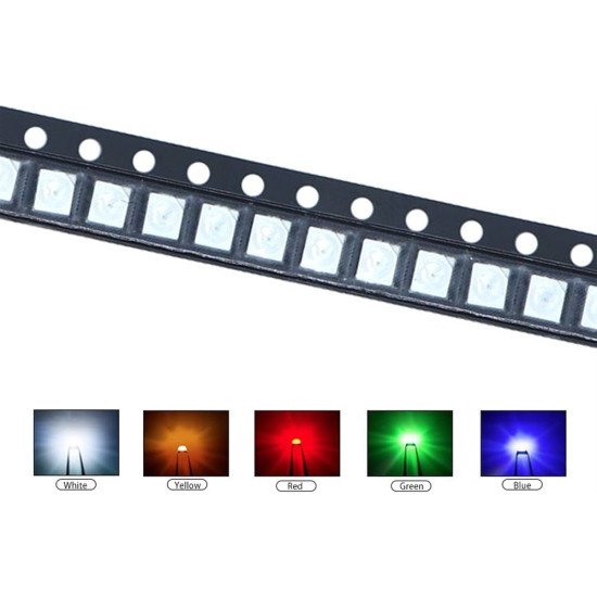 SMD LED 3528 Rouge, Jaune, Bleu,Vert, Blanc, Orange