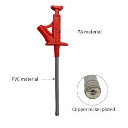 Clip de crochet de test haute tension flexible 4MM Douille banane J30042 Clip de crochet de test haute tension flexible 4MM Douille banane J30042