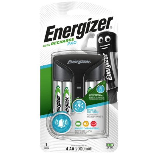 Chargeur Energizer PRO + 4 x R6/AA 2000 mAh