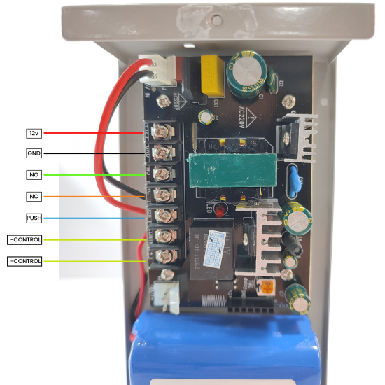 Unité d'alimentation d'accès 12 V 5 A avec batterie de secours Li-ion 3 600 mAh