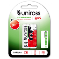 Uniross  Piles rechargeables 2XHR6/AA 1.2V 2500