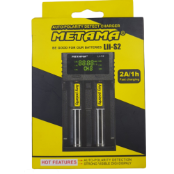 Chargeur De Batterie À Détection Automatique De Polarité Metama Lii-S2 Chargeur De Batterie À Détection Automatique De Polarité Metama Lii-S2