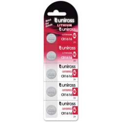 UNIROSS CR1616 Pile bouton au lithium 3V UNIROSS CR1616 Pile bouton au lithium 3V