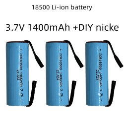 Batterie Li-Ion Rechargeable 18500, 3.7V 1400mAh Batterie Li-Ion Rechargeable 18500, 3.7V 1400mAh
