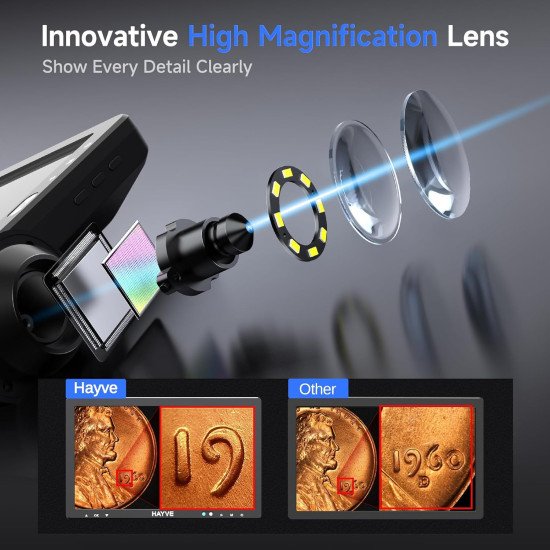 DM12 10.1'' HDMI Microscope Numérique, 2000X Coin Microscope avec Écran IPS, 20MP DM12 10.1'' HDMI Microscope Numérique, 2000X Coin Microscope avec Écran IPS, 20MP