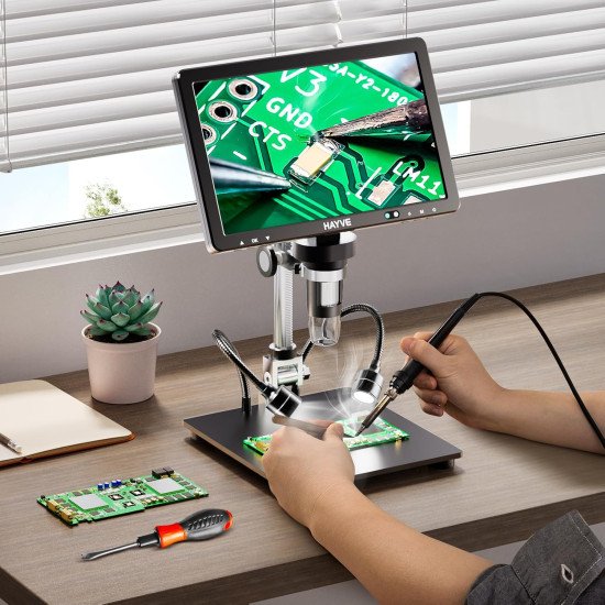 DM12 10.1'' HDMI Microscope Numérique, 2000X Coin Microscope avec Écran IPS, 20MP DM12 10.1'' HDMI Microscope Numérique, 2000X Coin Microscope avec Écran IPS, 20MP