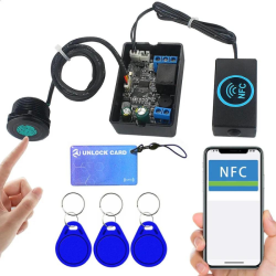 Accès Sécurisé par NFC et Empreinte : Module Relais DC 10V-120V Accès Sécurisé par NFC et Empreinte : Module Relais DC 10V-120V