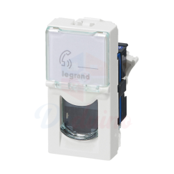 Prise RJ45 catégorie6 FTP Mosaic 1 module - blanc Prise RJ45 catégorie6 FTP Mosaic 1 module - blanc