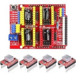 CNC Shield V3 et 4 pilotes A4988 CNC Shield V3 et 4 pilotes A4988