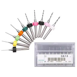 Foret de précision pour PCB, 0.6mm-1.5mm 10 pièces Foret de précision pour PCB, 0.6mm-1.5mm 10 pièces