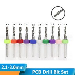 Foret de précision pour PCB, 2.1mm-3.0mm 10 pièces Foret de précision pour PCB, 2.1mm-3.0mm 10 pièces