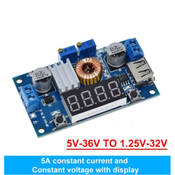 Alimentation réglable abaisseur 5A XL4015 DC-DC 5-36V à 1.25-32V avec voltmètre USB
