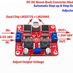 Module d'alimentation réglable, élévateur et abaisseur, LM2596S et LM2577S DC-DC Module d'alimentation réglable, élévateur et abaisseur, LM2596S et LM2577S DC-DC