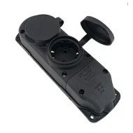 Bloc pour extension DE-PA pour 3 prises Caoutchouc