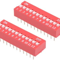 2.54mm   Interrupteur  Rouge DIP DS-10 2.54mm   Interrupteur  Rouge DIP DS-10