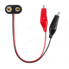 Connecteur d'alimentation de batterie 9 V à clipser sur double grand crocodile 45 mm