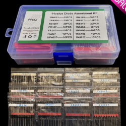 Kit d’assortiment de diodes (14 Références, Total 200 pièces) Kit d’assortiment de diodes (14 Références, Total 200 pièces)