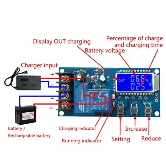 Module de contrôle de charge de batterie XY-L30A 6-60 V Module de contrôle de charge de batterie XY-L30A 6-60 V
