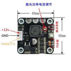 Carte  pilote laser 0-96W 12-24V Carte  pilote laser 0-96W 12-24V